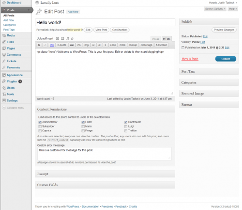 Control editorial en WordPress Control editorial en WordPress