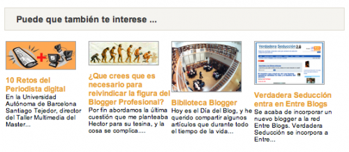 Entradas relacionadas con miniatura sin plugins