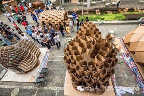 Tonji Construction Festival: Impresionantes estructuras de cartón 1