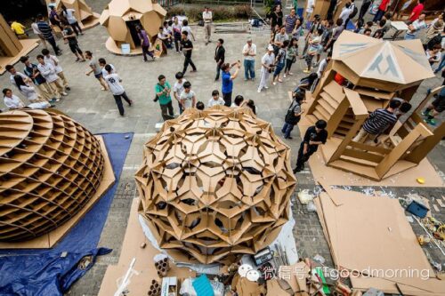 Tonji Construction Festival: Impresionantes estructuras de cartón 3