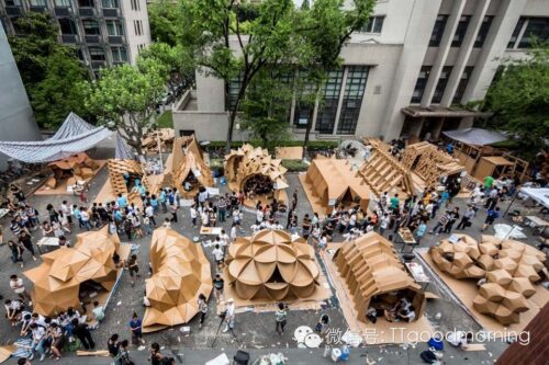 Tonji Construction Festival: Impresionantes estructuras de cartón 6