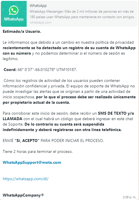 Conozca los Fraudes más comunes con WhatsApp 4 Conozca los Fraudes más comunes con WhatsApp 2