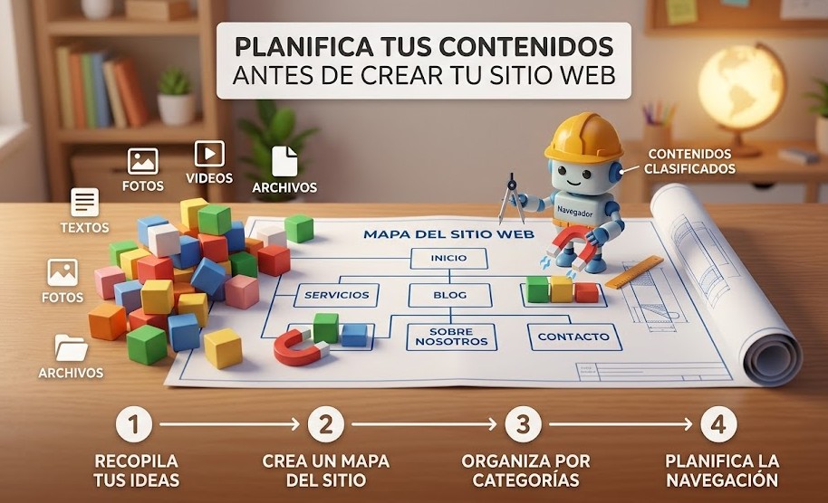Cómo organizar y planificar los contenidos antes de hacer una página web 1