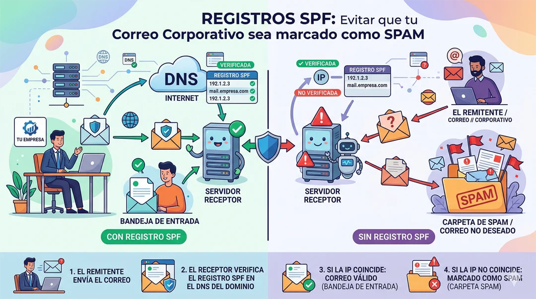 Registros SPF: Evitar que tu Correos Corporativo sea marcado como SPAM 1 Registros SPF: Evitar que tu Correos Corporativo sea marcado como SPAM 1